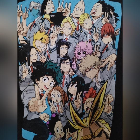 My Hero Academia t shirt rare original Izuku Midoriya Deku Shoto Todoroki XS - Picture 3 of 3
